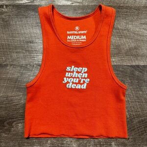 Barstool Sports Brianna Chickenfry “Sleep When You’re Dead” Crop Top Size Medium
